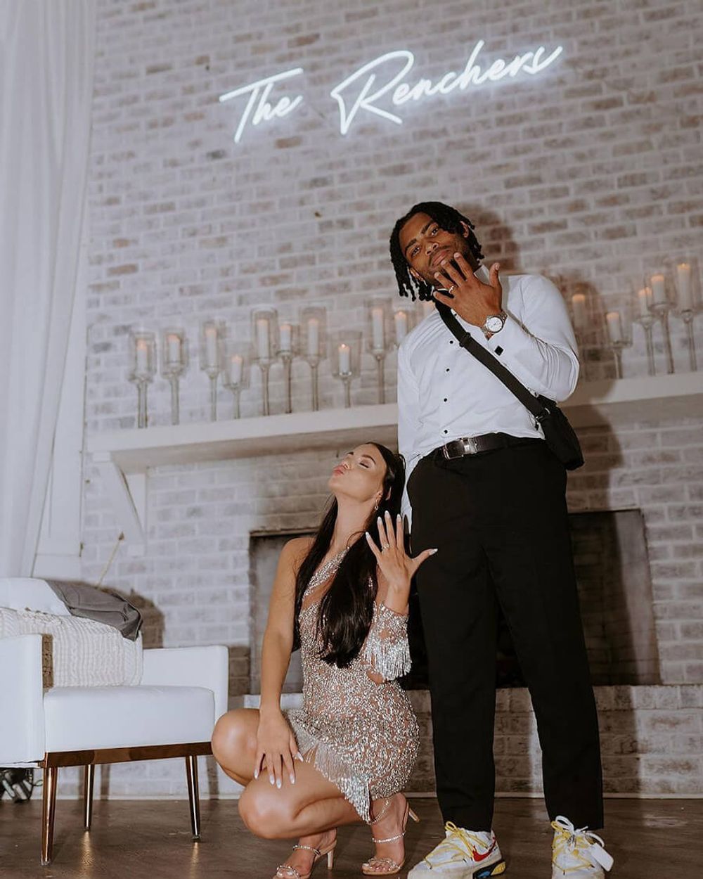 Football star in a tux on his wedding day