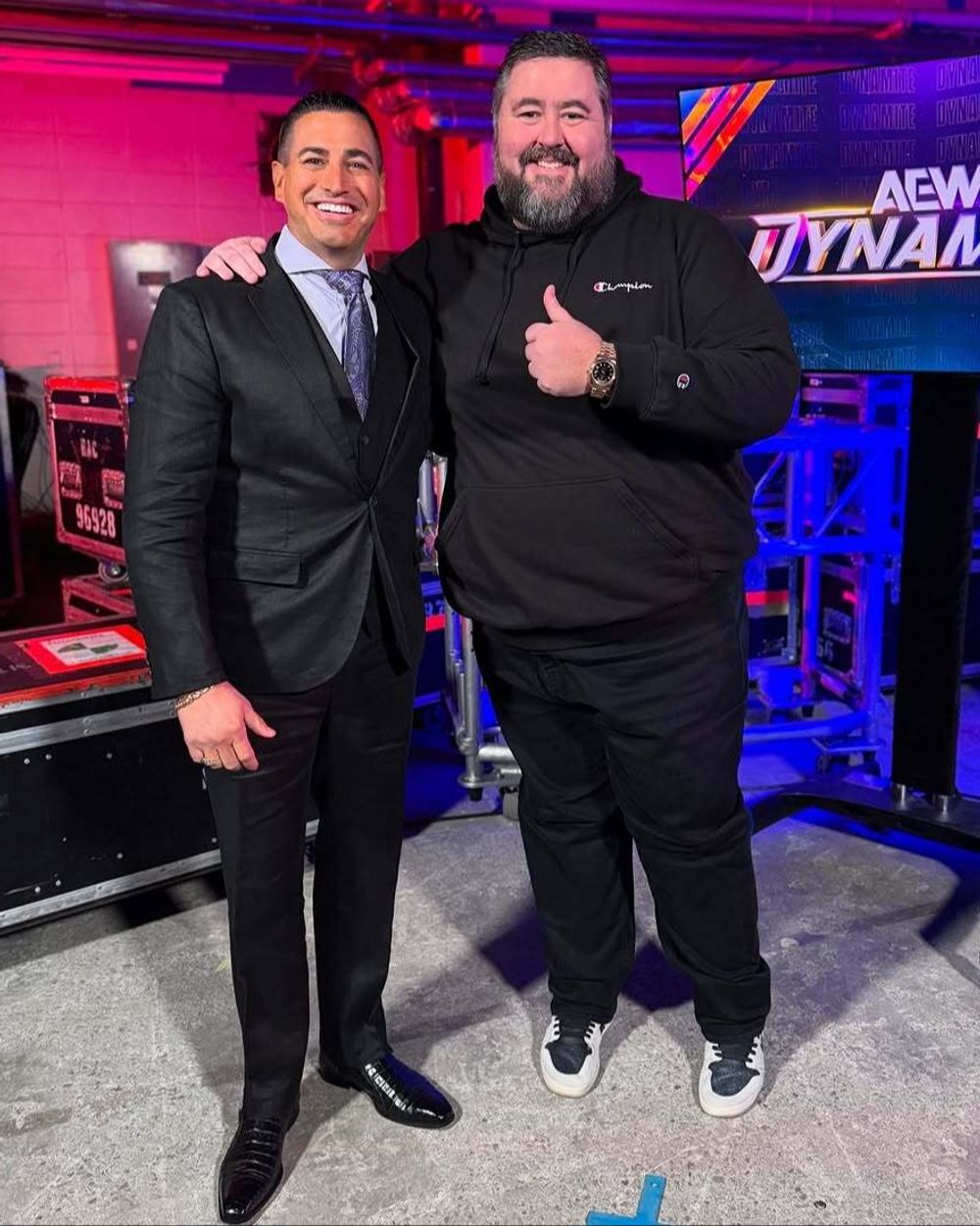 Black Suit with Patterned Tie