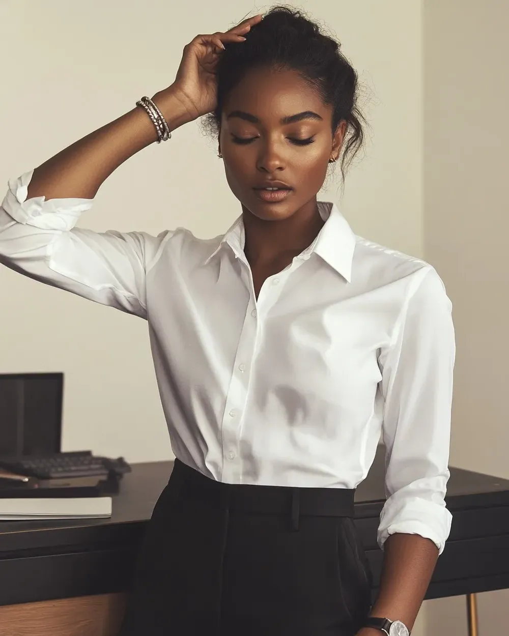 White Shirt Black Trousers