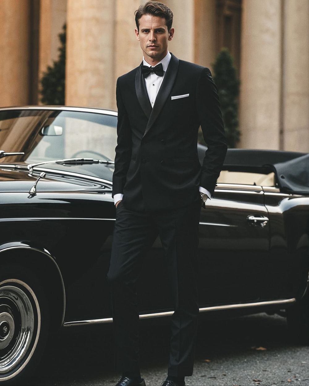 Classic Black Tuxedo with Bow Tie