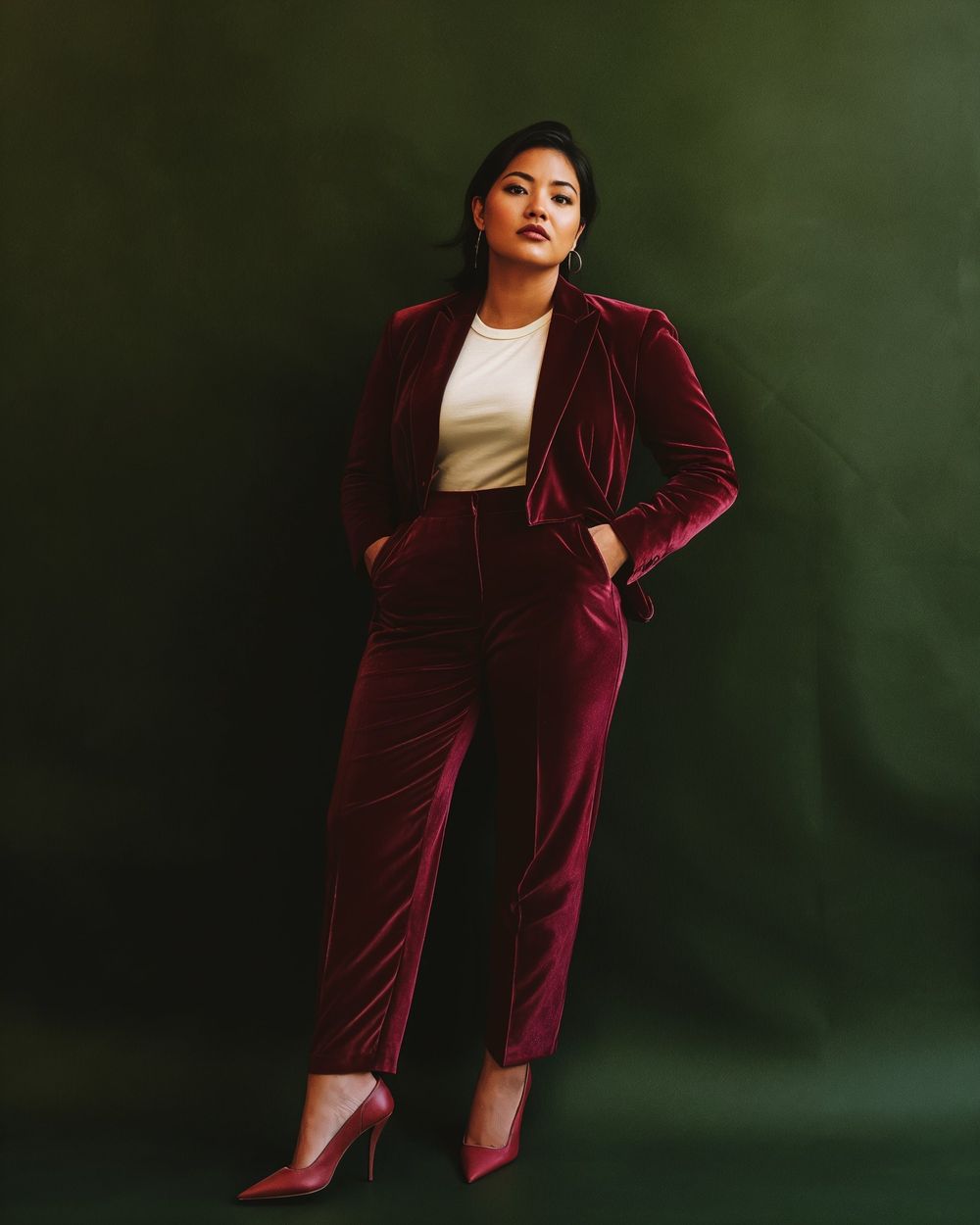 Rowan Burgundy 1-Button Shawl Tuxedo (2-Piece Set) by West End main image 0