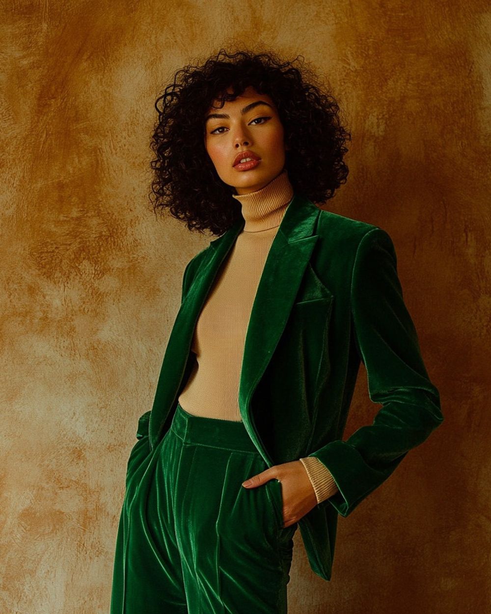 Green Pantsuit