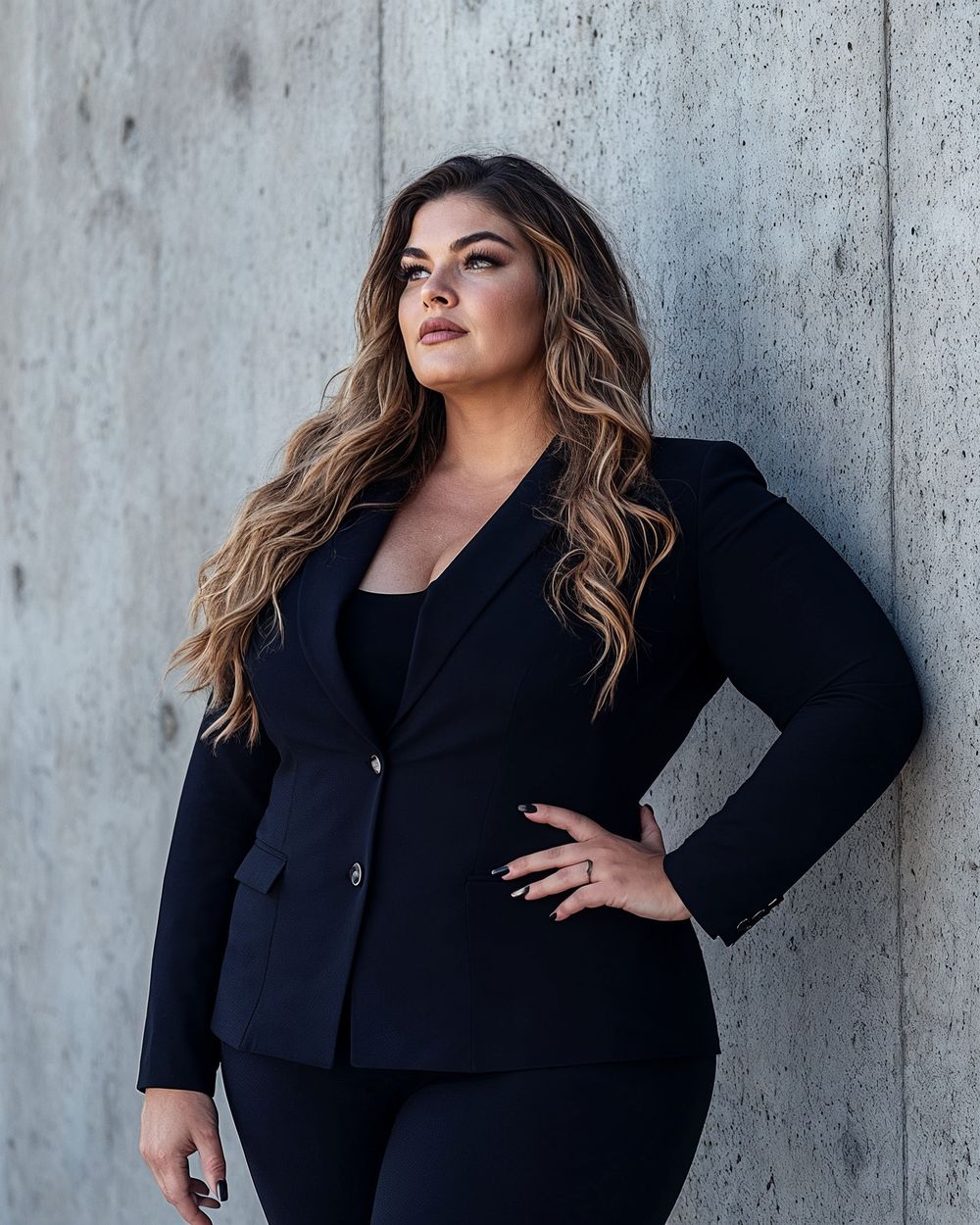 Buy black plus size pant suit Hot Sale