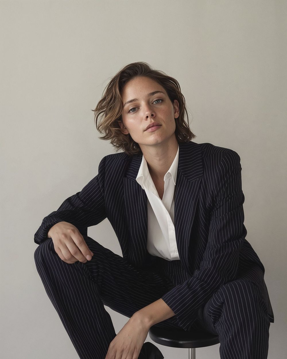 traje azul marino tornasol