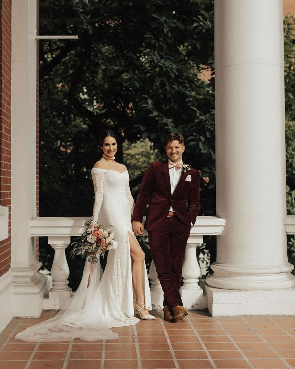 Groom & Groomsmen in Velvet Burgundy 