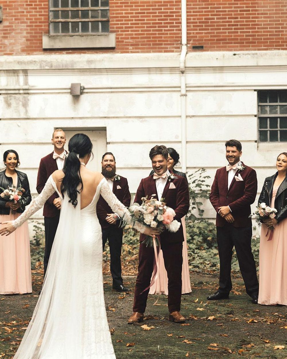 Groom & Groomsmen in Velvet Burgundy 