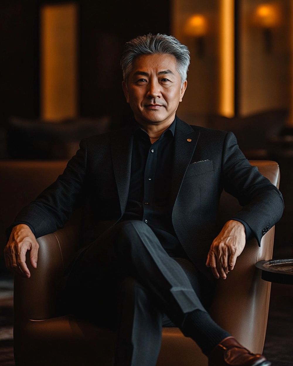 Black Suit with Matching Shirt