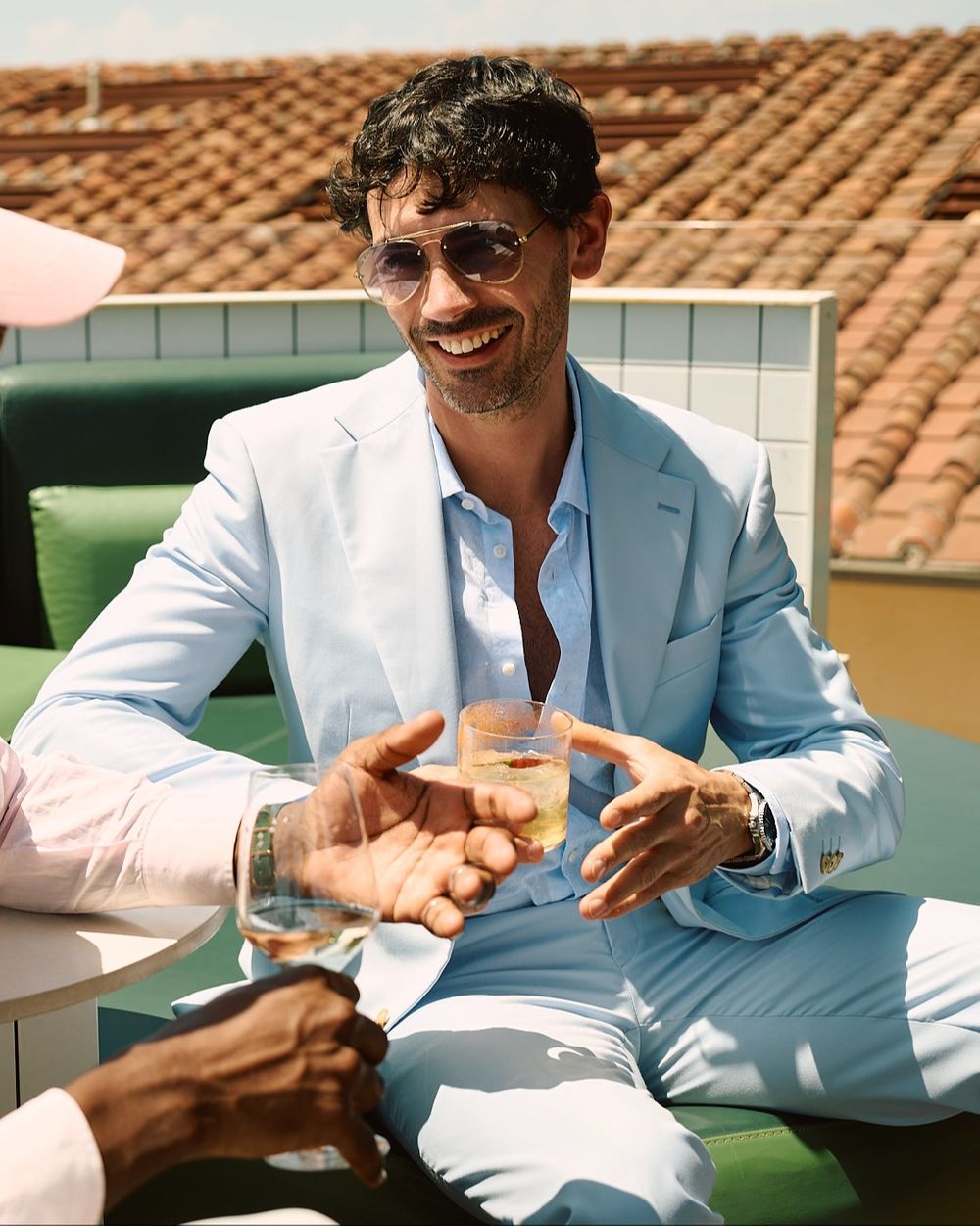 Pale Blue Suit with Matching Shirt