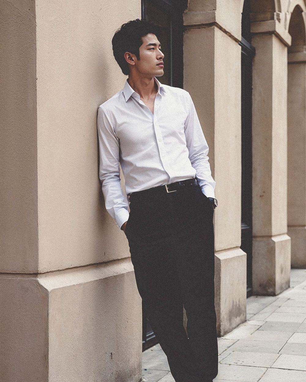 White Shirt with Black Trousers Modern Office Wear