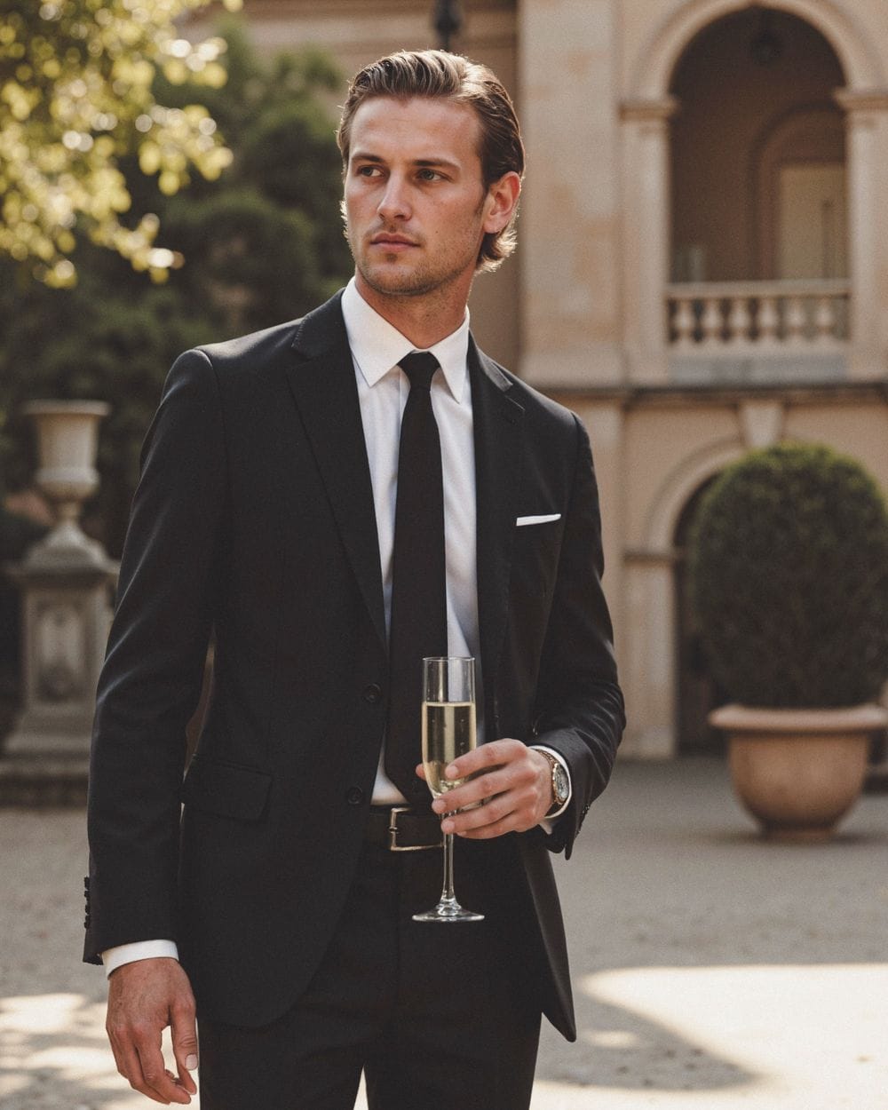 Black Peak Lapel Suit
