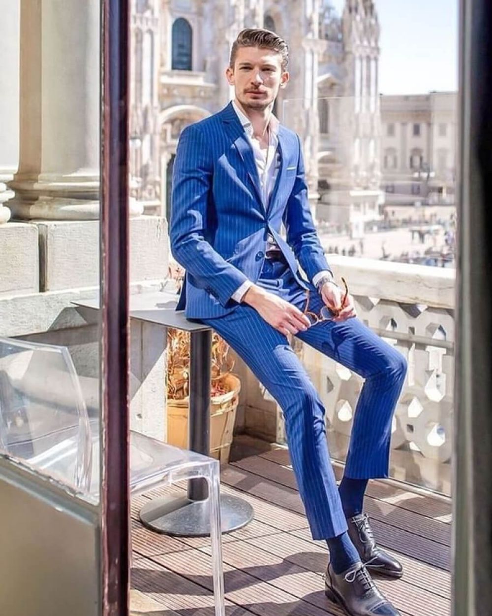 Pantalón Traje Azul Electrico Hombre Trajes Con Saco Azul Traje