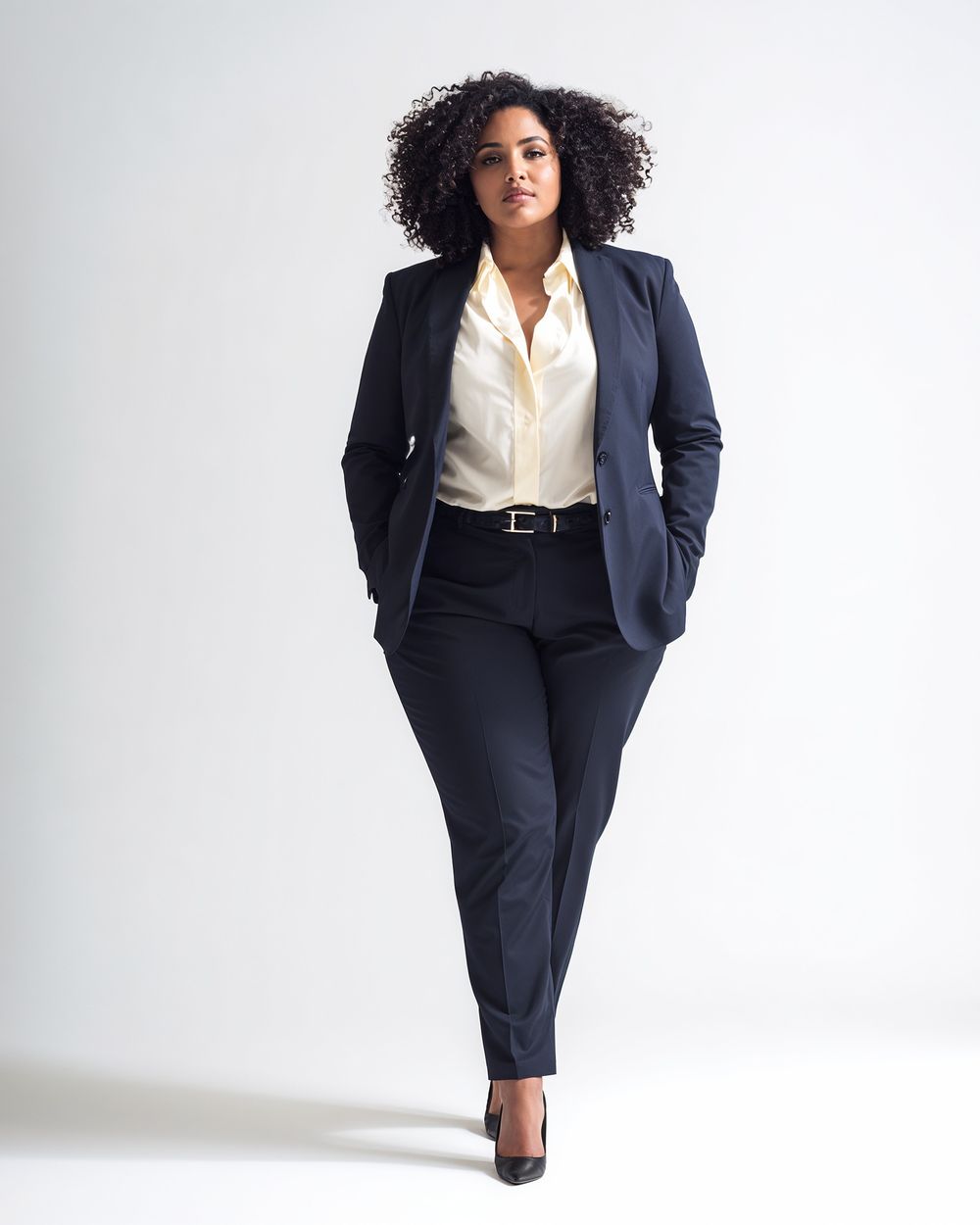 Button Up Shirt in Navy main image 1