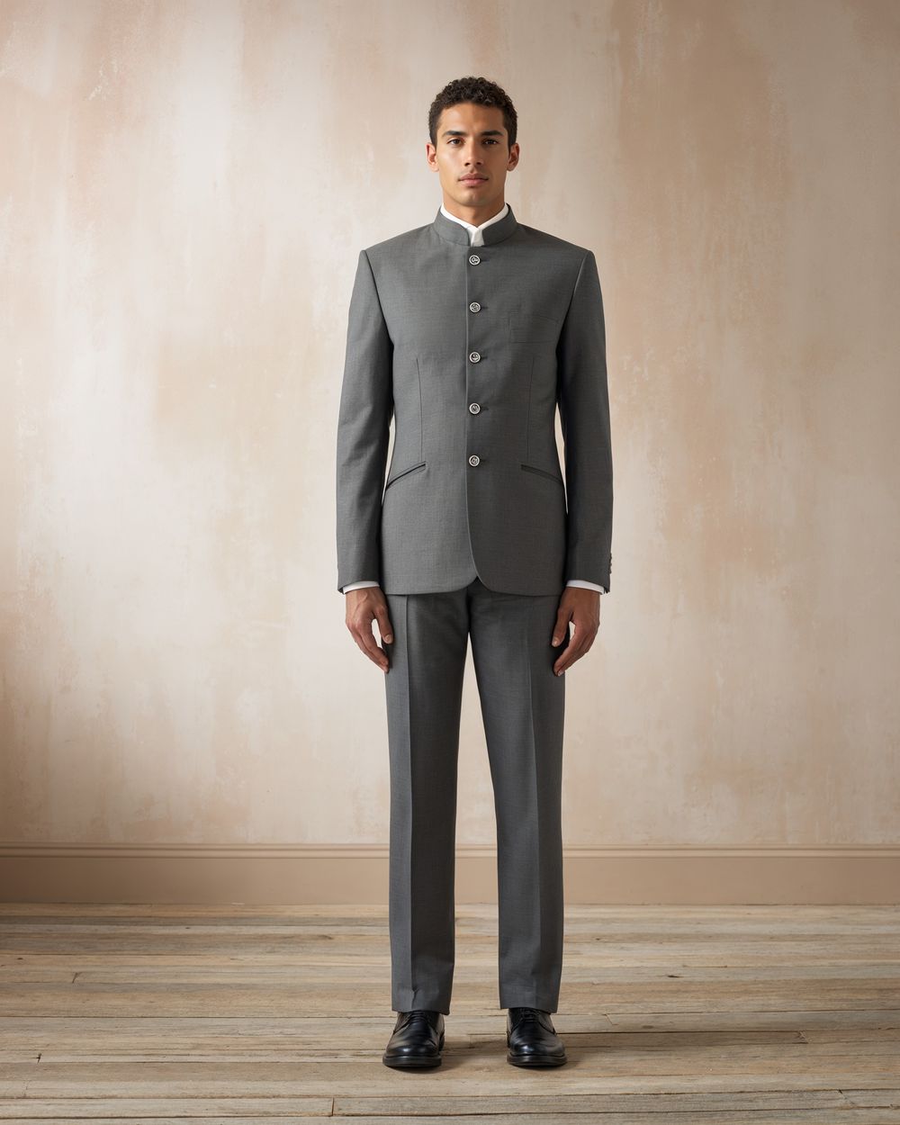 Gray Nehru Suit