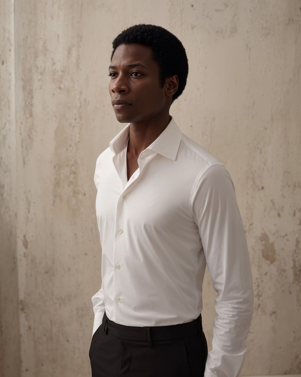 Shirt with Black Trousers