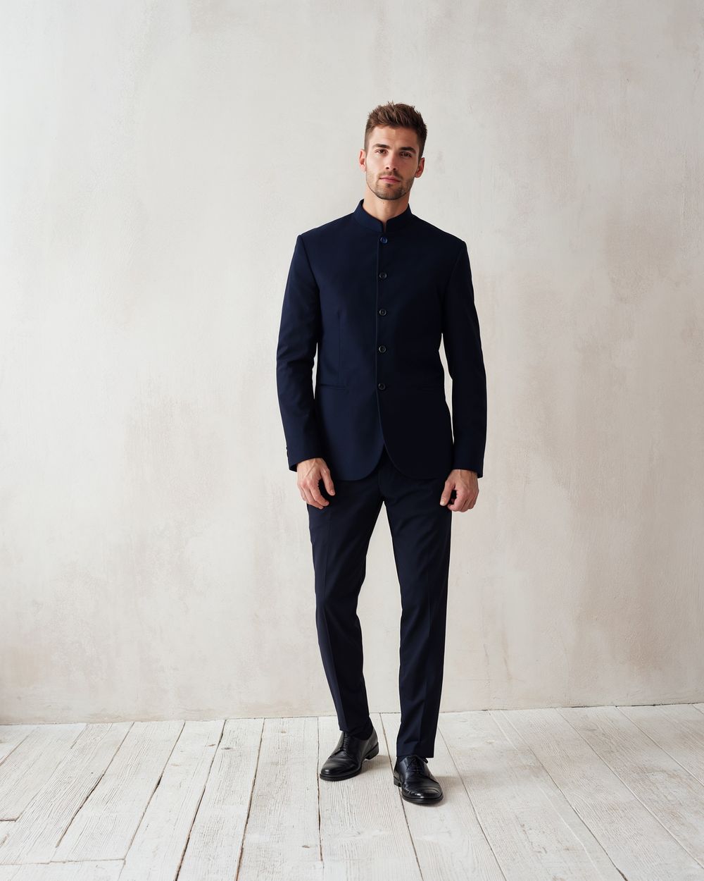 Navy Blue Nehru Suit
