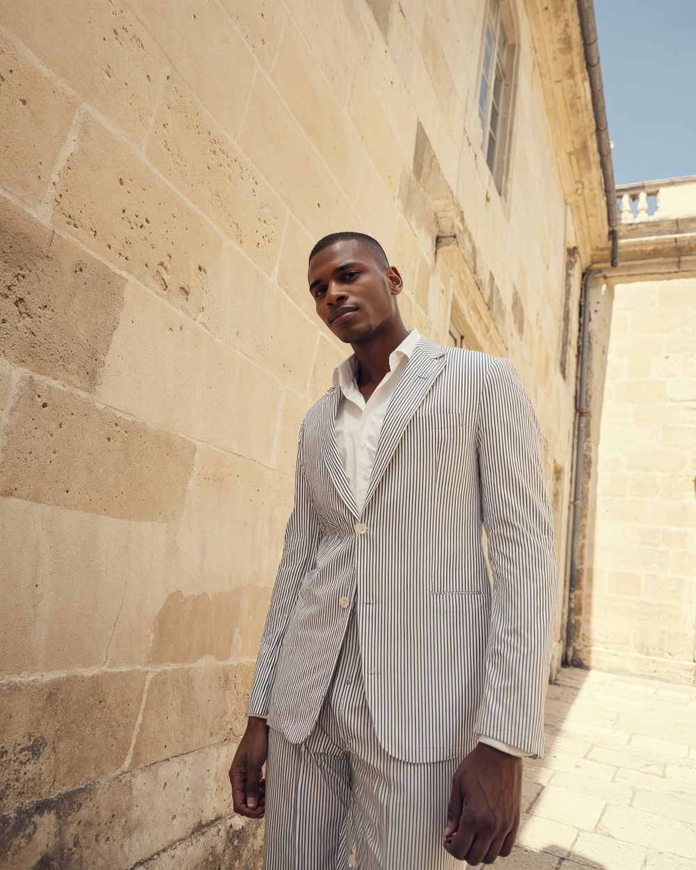 Striped Party Suit with Shirt