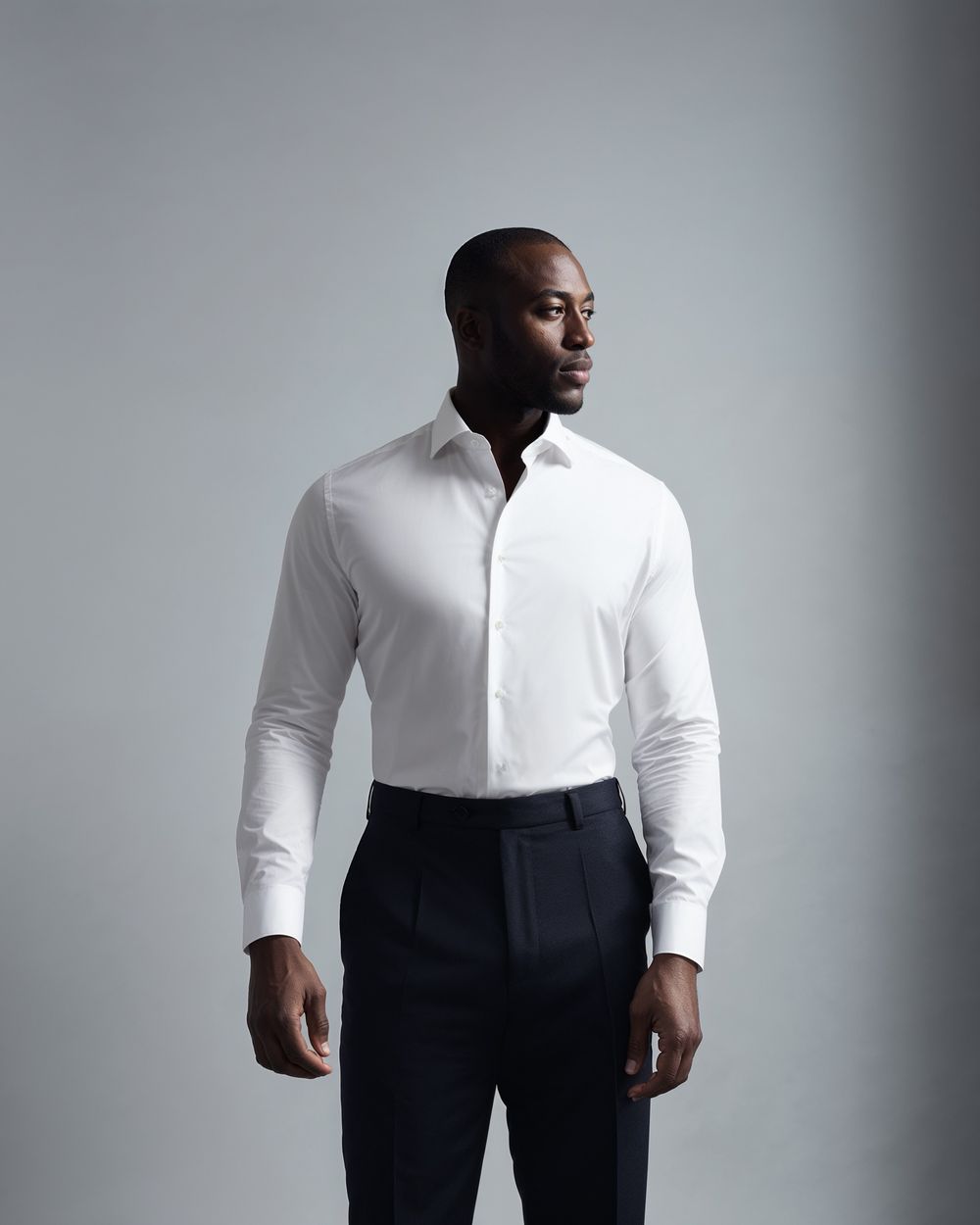 Business Casual Shirt with Black Trousers