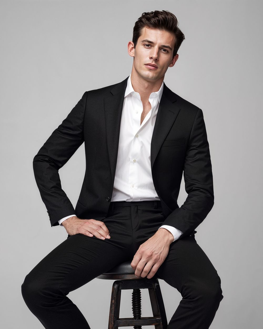 Black Suit for Evening Events
