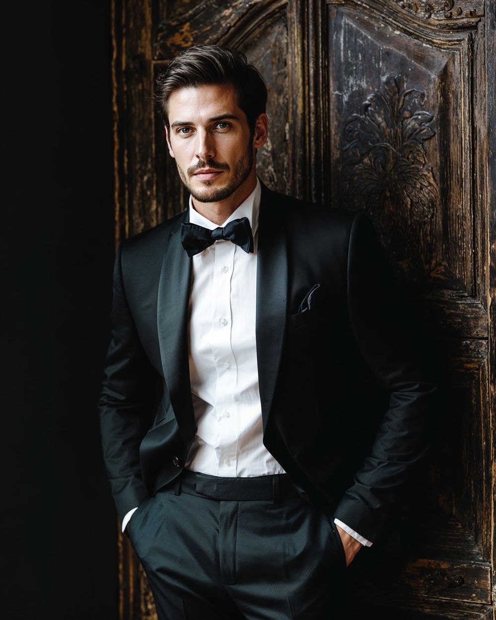 Black Dapper Tuxedo with White Shirt