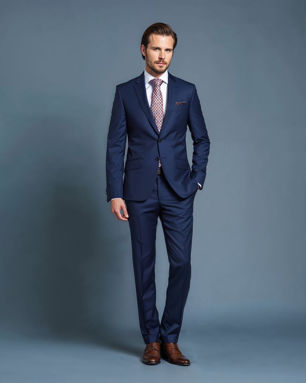 Navy Suit for Business Occasions