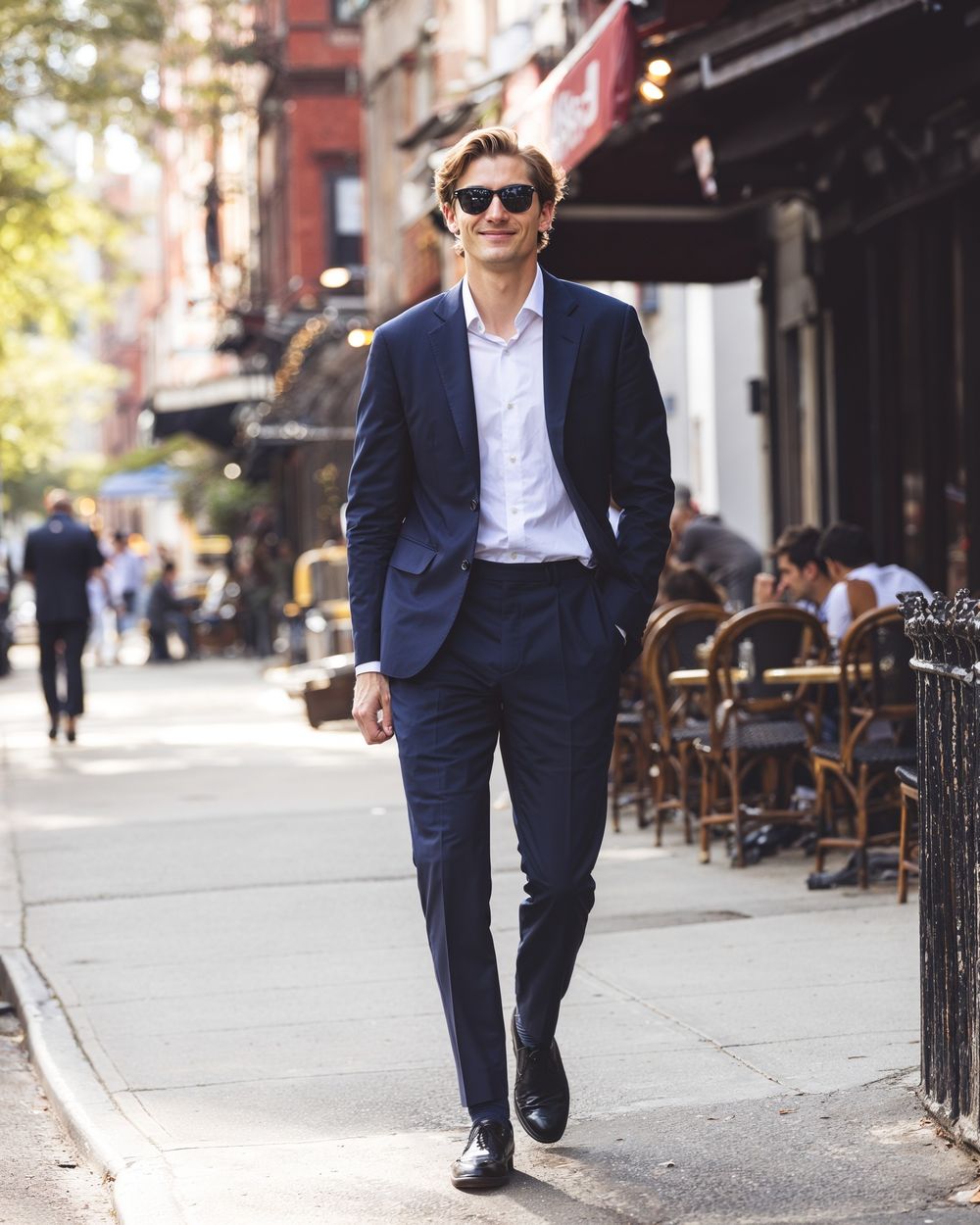 Navy Suit for Casual City Days