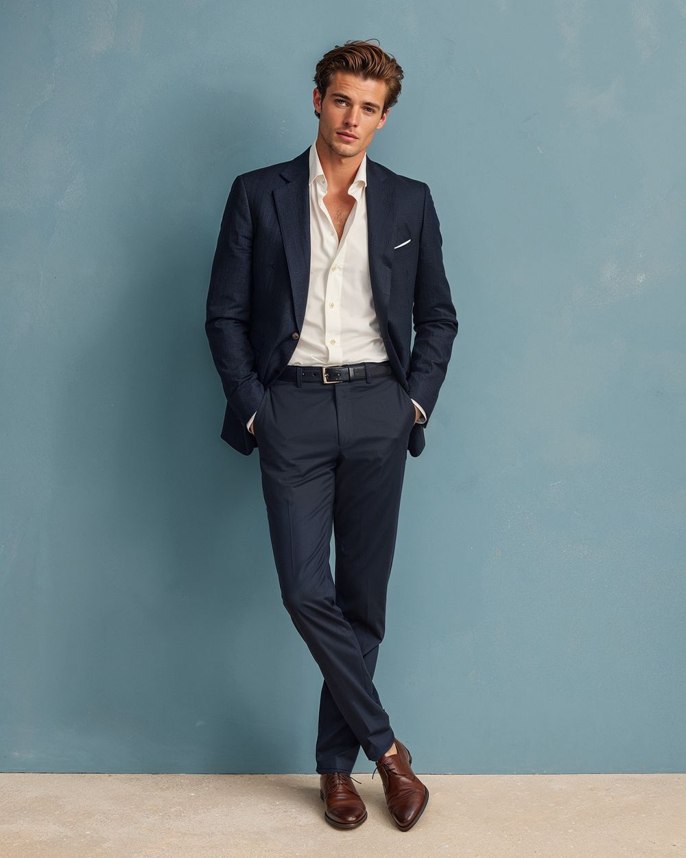 Navy Jacket with Navy Trousers