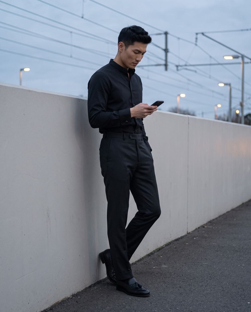 black dress pants men's outfit Outfits top side pockets Two Summer Savings Asymmetric One-Shoulder Gown with Size:3XL-8/9 Years