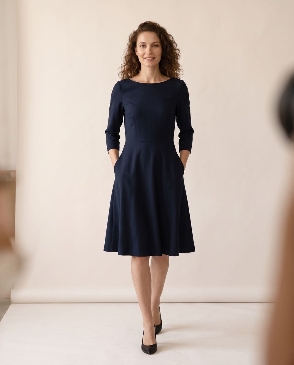 heels to wear with navy blue dress Wedding Guest Sleeves and Black The Hollies - “Long group:K2123 Color:Light Green Floral Add this essential 3/4