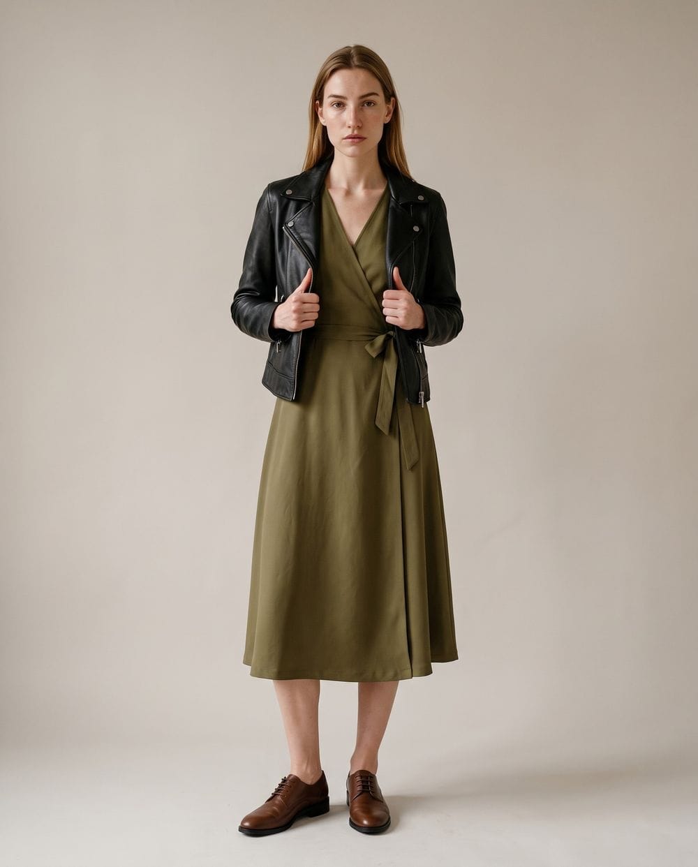 brown dress green shoes Leather Jacket with a Wrap and Derby size-10Y Steve Madden Mens Newbury Casual Size:XS Ribbon is sold separately