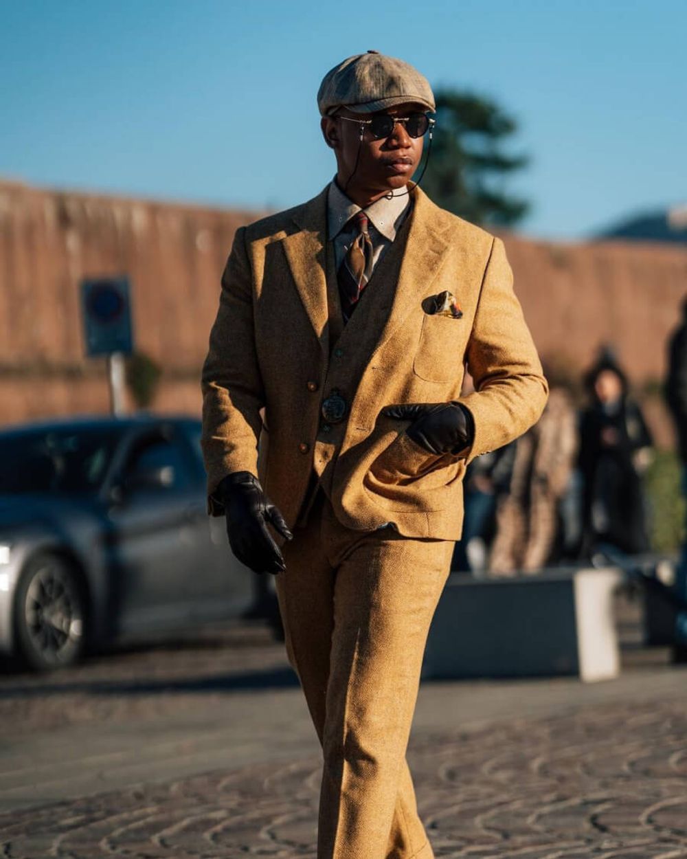 Mustard Three Piece Suit with Hat