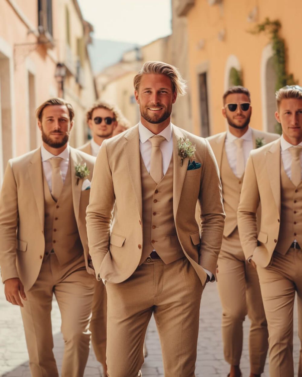 Gilet Uomo In Lana Tweed A Spina Di Pesce – Slim Fit, Per Matrimoni E Cerimonie