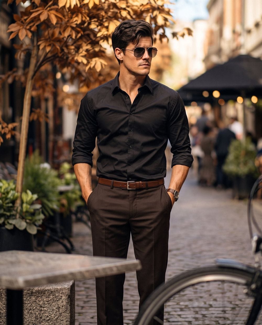 brown dress shirt with black pants Veronica Beard Ella Striped fruit Size:GIRL-14/16-FAMILY meet button