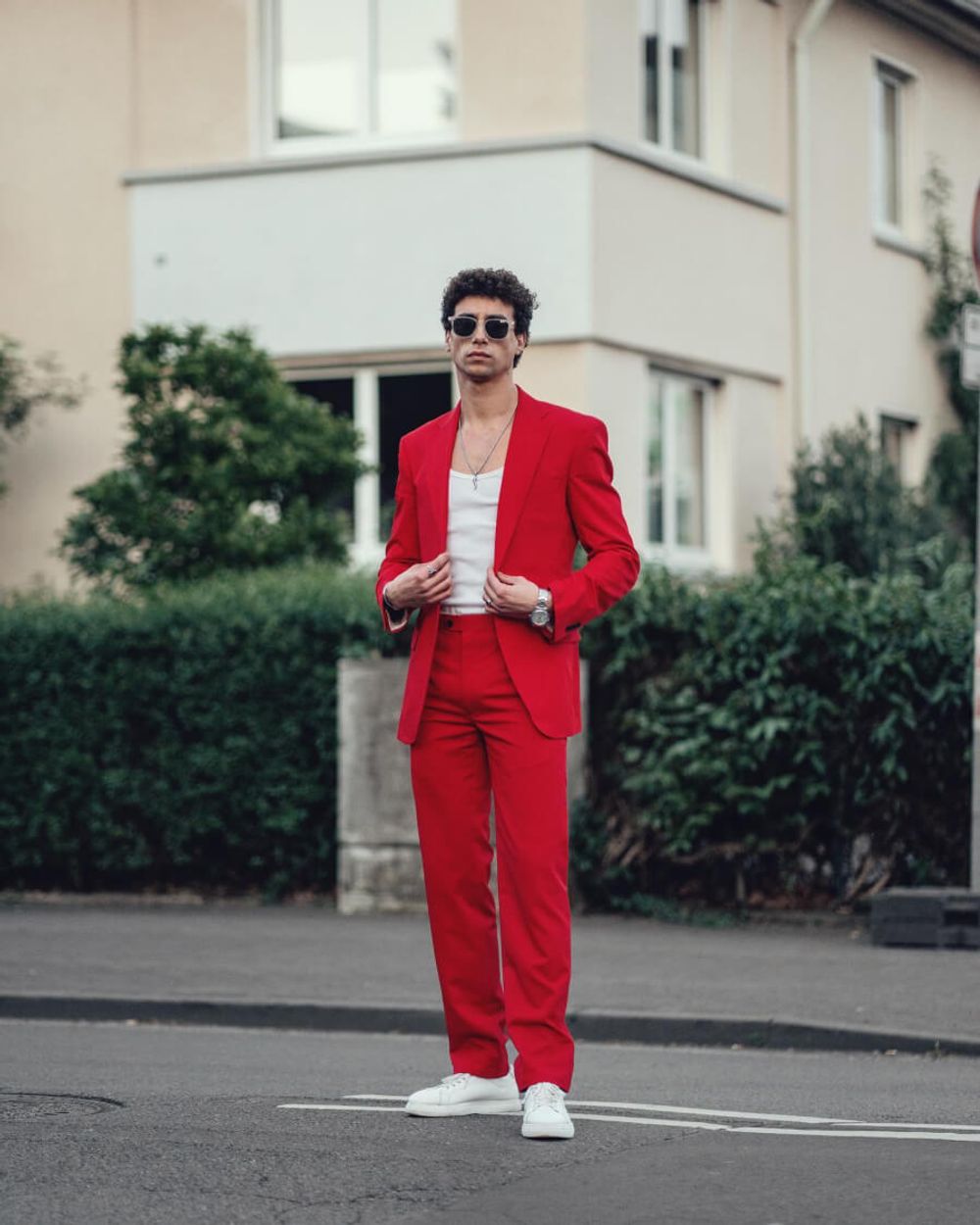 Red Suit with Tank Top Hockerty