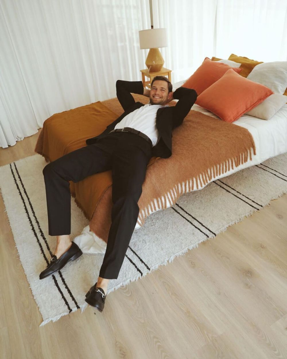 Black Suit with Loafers