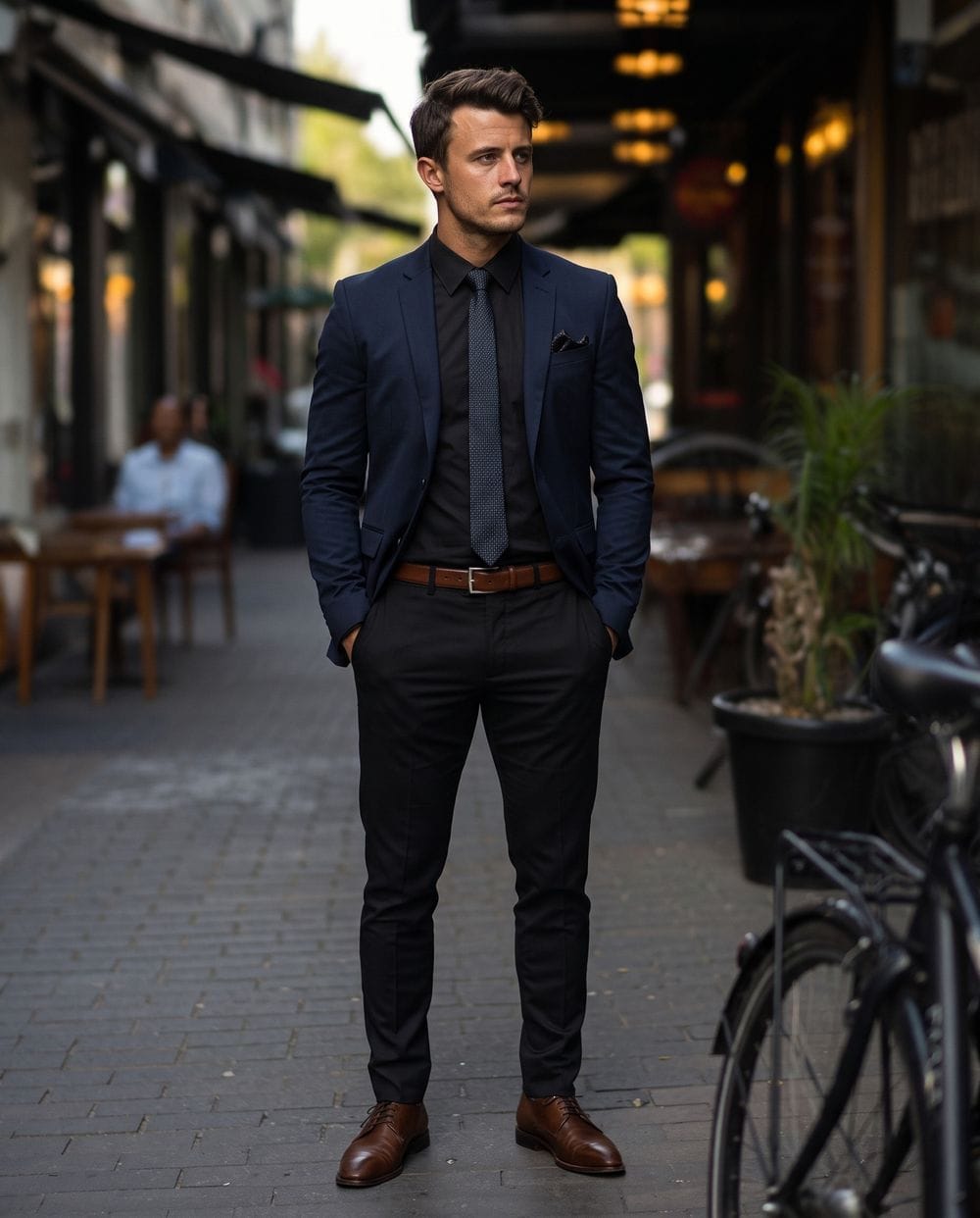 black dress pants with blue jacket Navy Blazer Material:Viscose Jersey - 95% Viscose; 5% Elastane fringe wedding dress Milumia Women's Corduroy Overalls and social gatherings.
