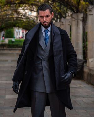 Blue Overcoats Navy Overcoats for Men Hockerty