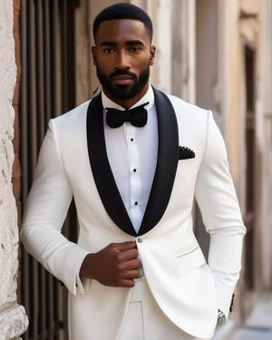 White Tuxedo with Midnight Lapel