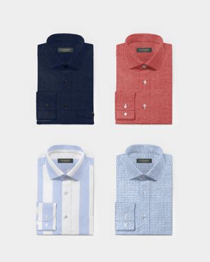 Cromoncent Camicia da uomo casual in flanella scozzese con