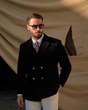 blue-corduroy-blazer-ivory-trousers