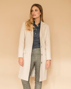 Women's Collarless Coats - Sumissura