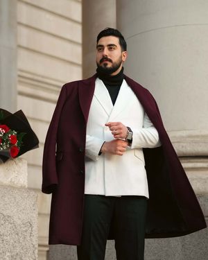white-double-breasted-blazer-burgundy-overcoat