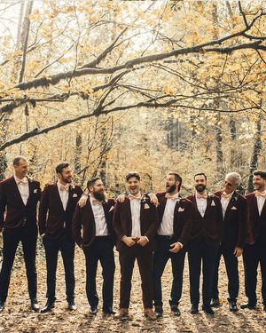 groom-groomsmen-in-velvet-burgundy