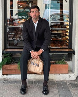 Black Blazer with White Shirt and Tapered Trousers
