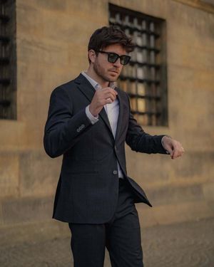 charcoal-grey-suit-striped-dress-shirt
