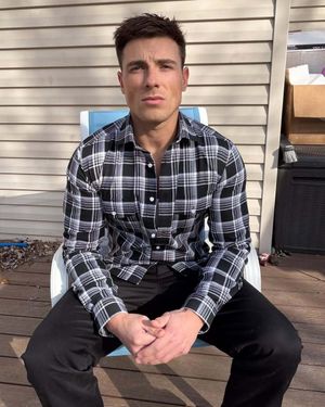 Black Checkered Shirt with Trousers
