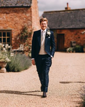 Navy Morning Coat with Ivory Waistcoat