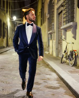 blue-tuxedo-suit-bow-tie-evening-events