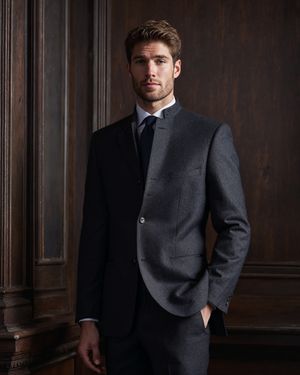 charcoal-grey-nehru-suit-black-tie