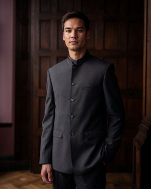 Charcoal Nehru Suit