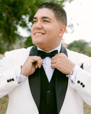 Black and White Tuxedo with black vest
